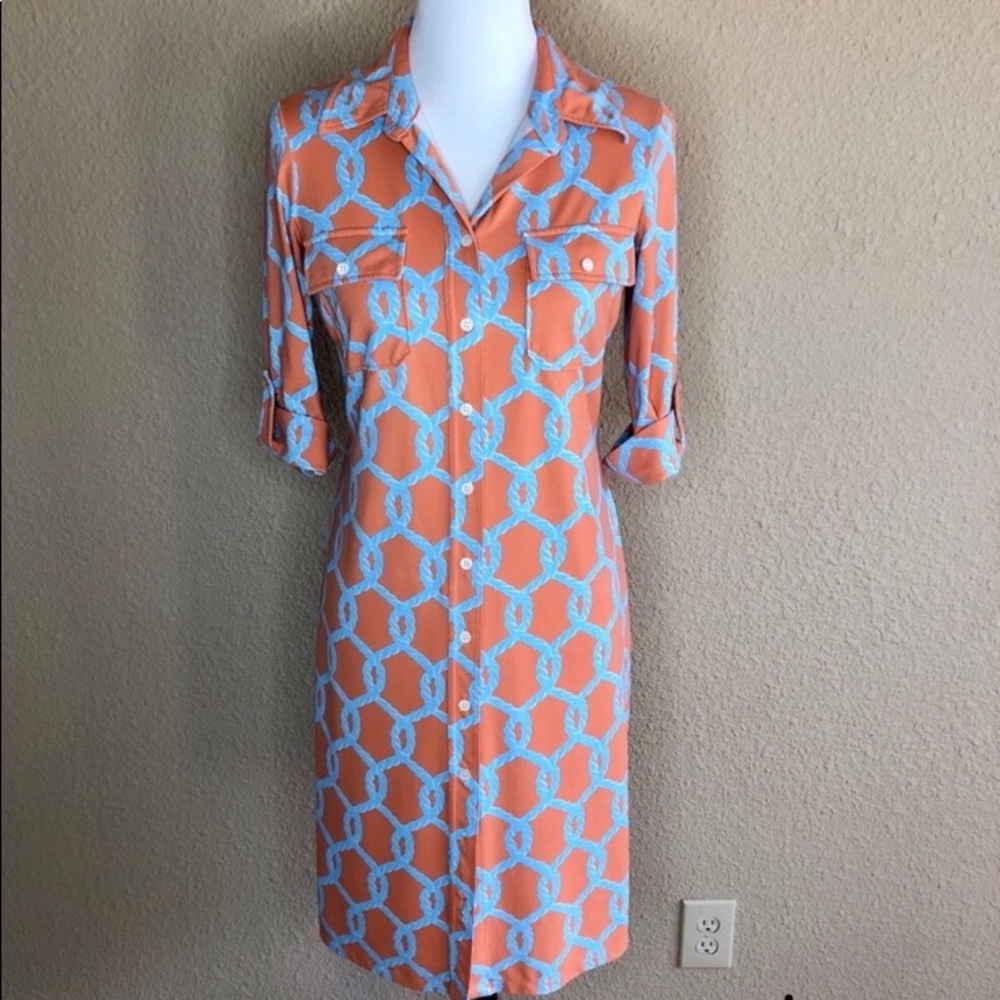 J. McLaughlin nautical print dress XS